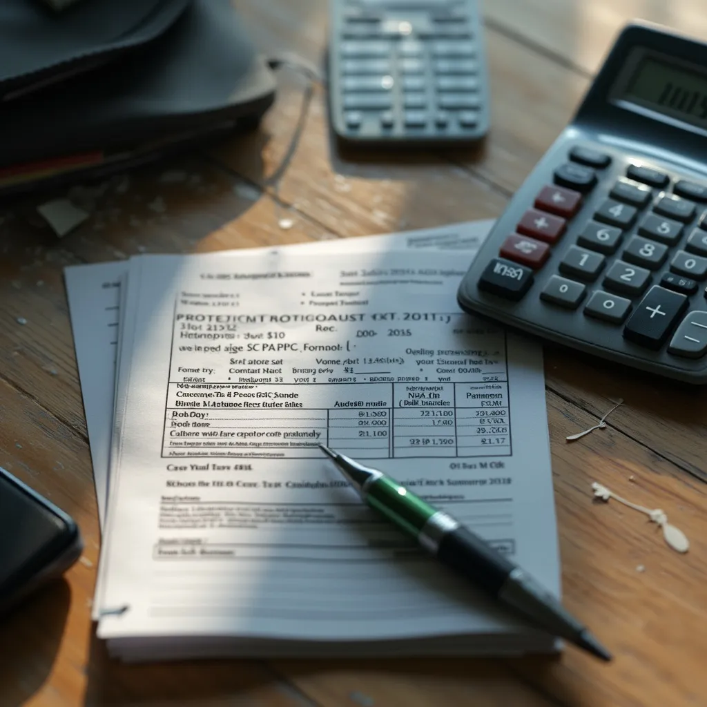 Tableau de bord avec résultats du calcul fiscal